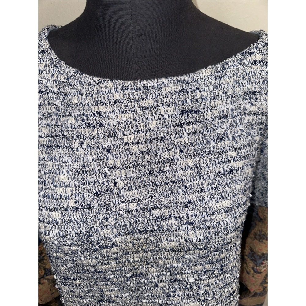 anthropologie Vintage Marcella Blue Knit Wool Crew neck Size S - Picture 2 of 7